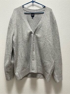 GAP Women's Heather Gray Button Cardigan